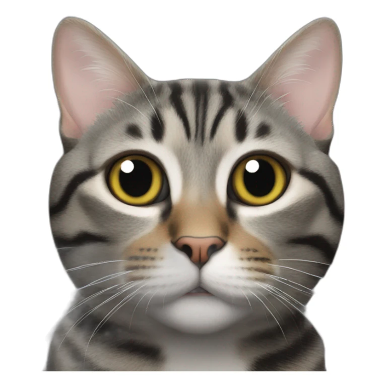 Black mackerel tabby cat being silly sticker