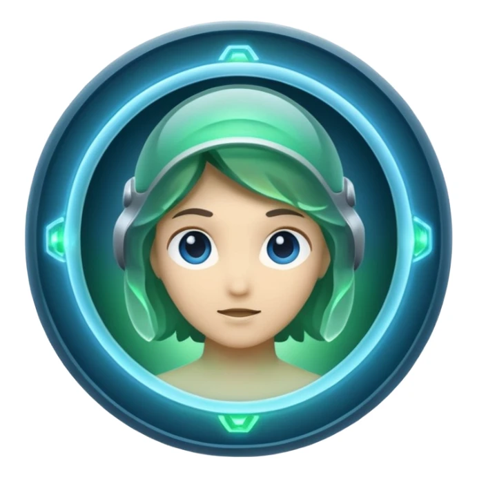 halo blue and green sticker