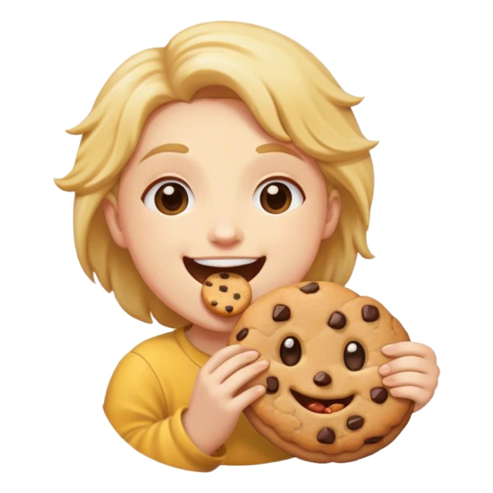 Happy chaos from Guilty Gear Strive eating a cookie sticker