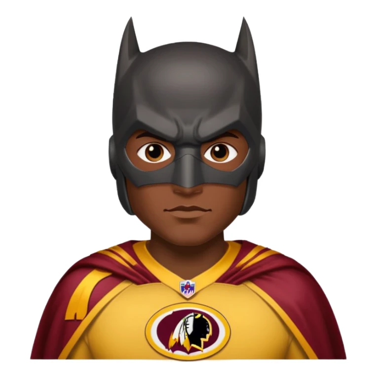 Batman with the Washington redskins uniform sticker