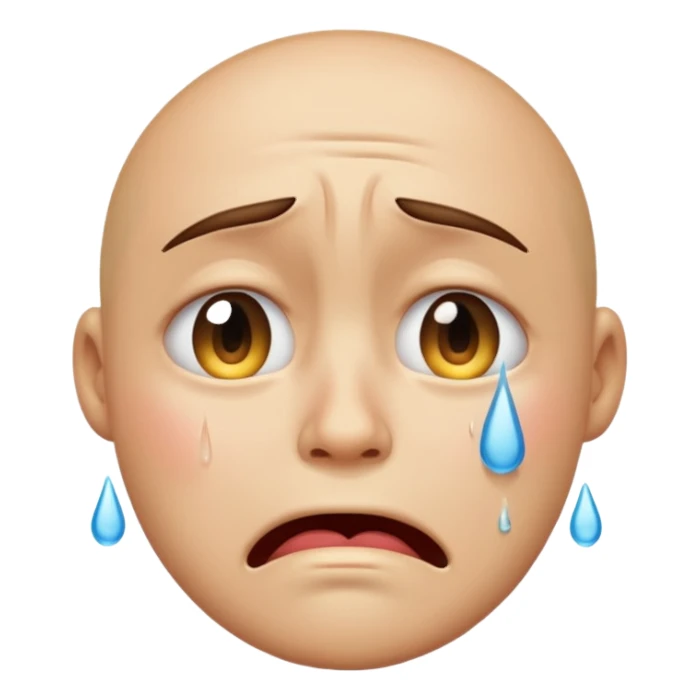 crying face emoji, expressive and clear sticker