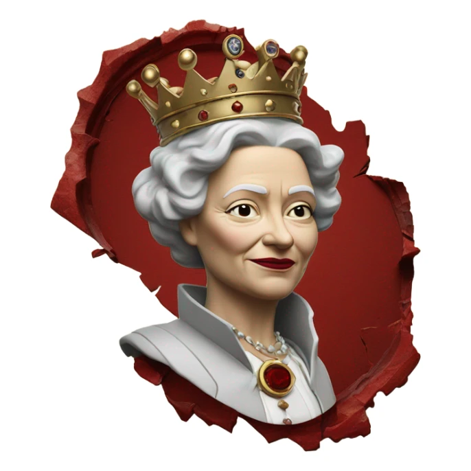 broken queen broken wax broken seal red crack broken circle broken sticker