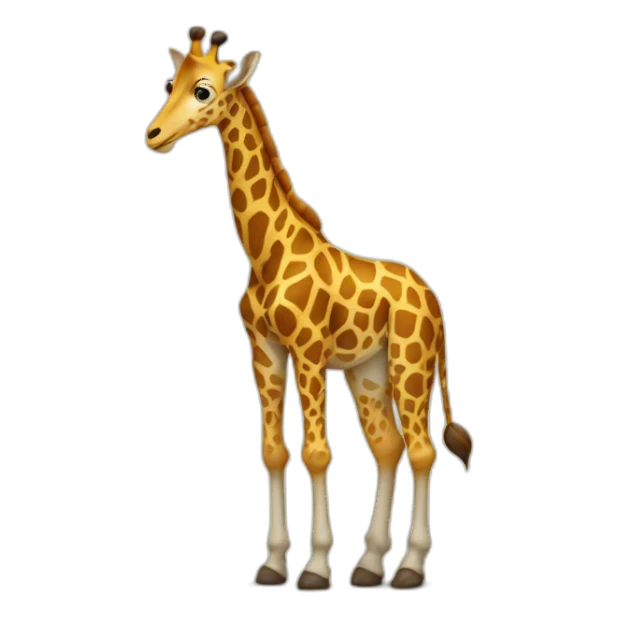 Une girafe sur un zèbre sticker