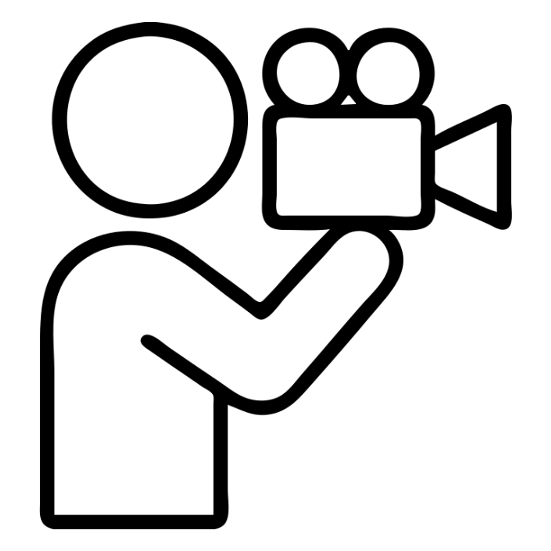 cinéaste tenant une caméra sticker