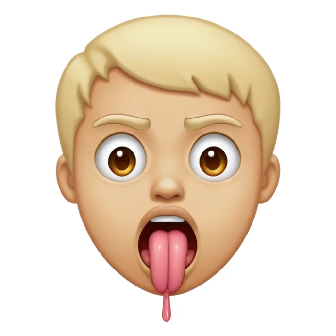 grossed out tongue out sticker