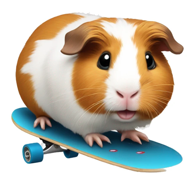 guinea pig riding a skateboard  sticker