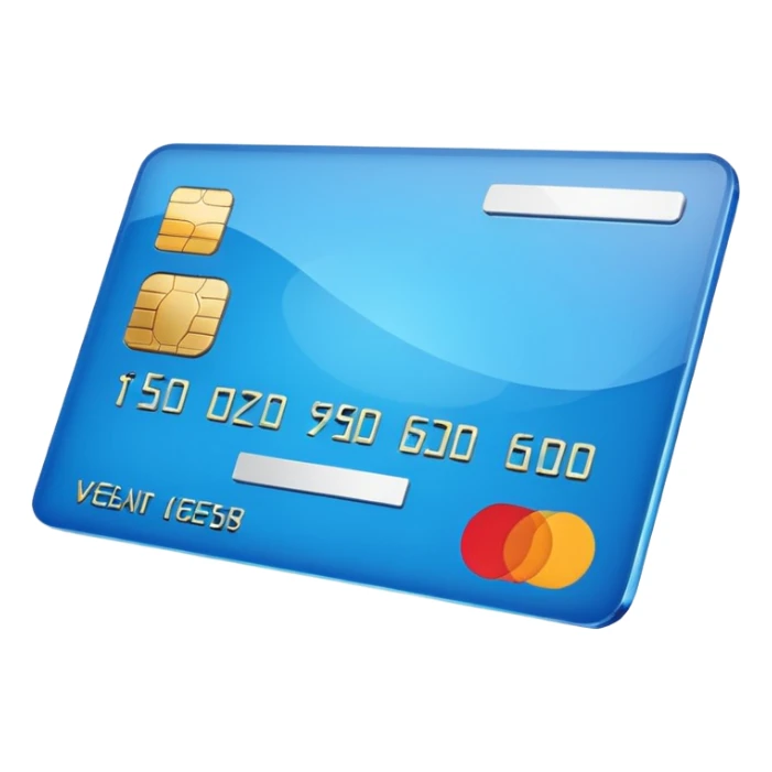 3D style credit card icon, no text sticker