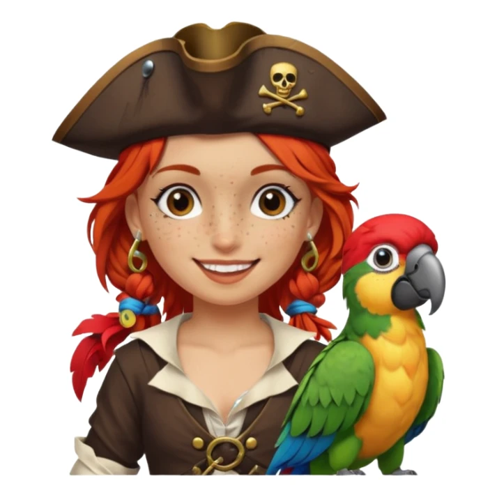 pirate and parrot😈👧🏻😏 sticker