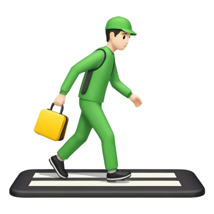 Crosswalk Light icon , Green walking man. sticker