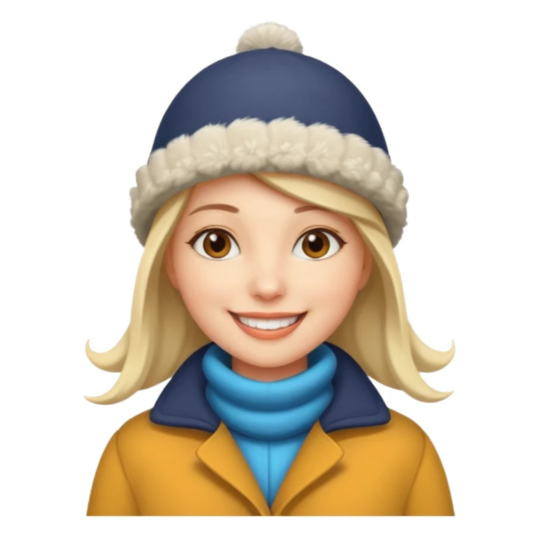 woman winter sticker