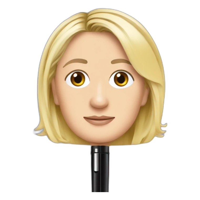 Marine Le Pen With a black Pen sticker