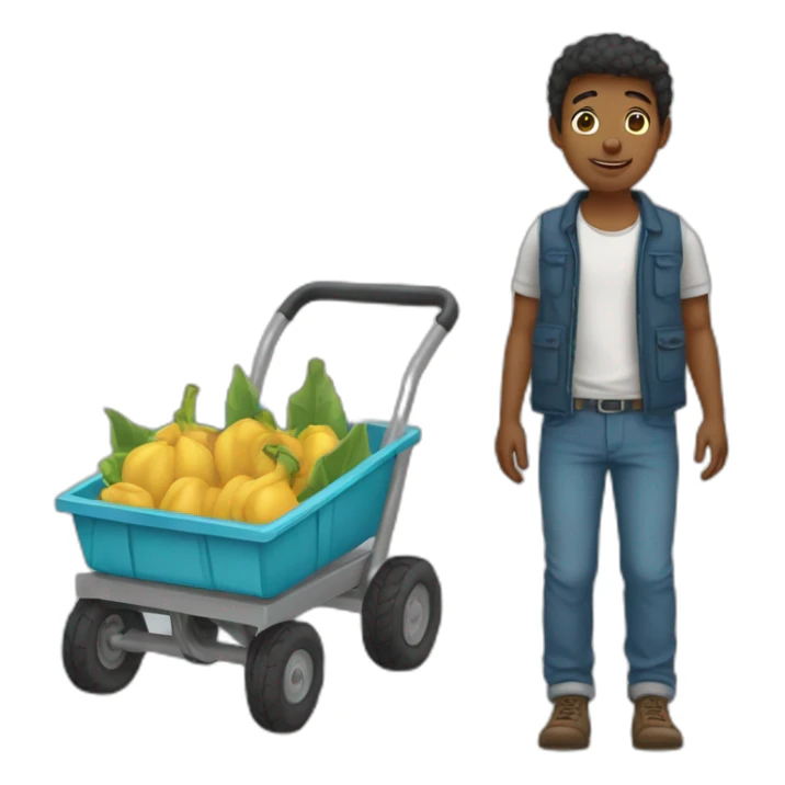 Garçon obèse avec un neau sticker