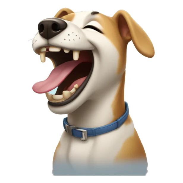 Dog laughing  sticker