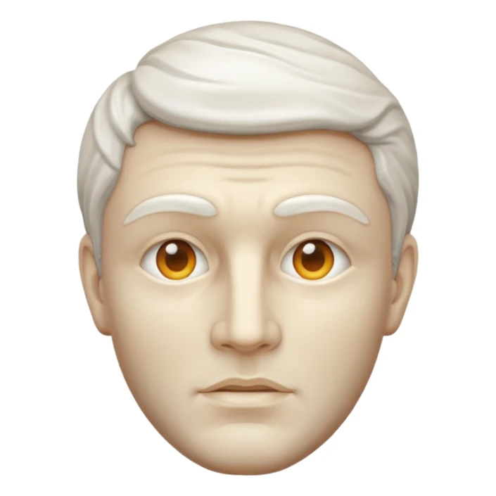 Marble style statue of man face sticker