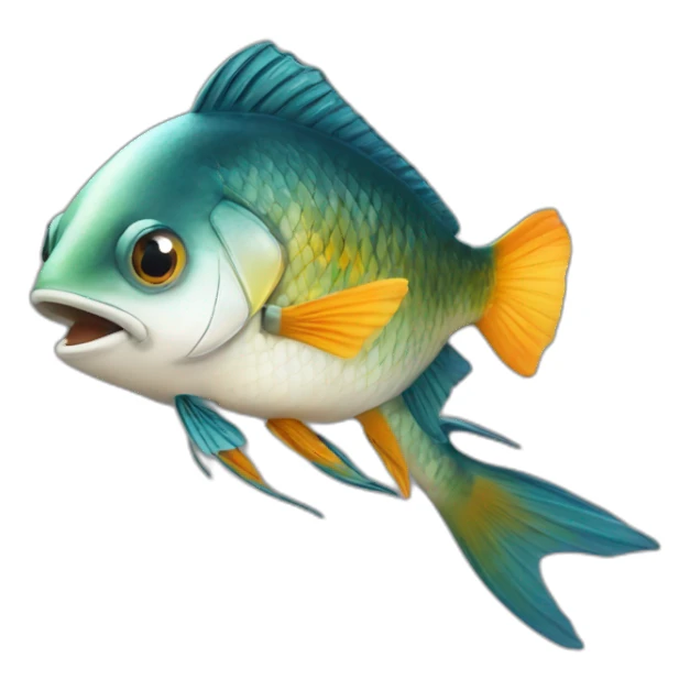 Poisson sur un chameaux sticker