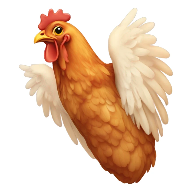 A chicken Wing that has angel wings sticker