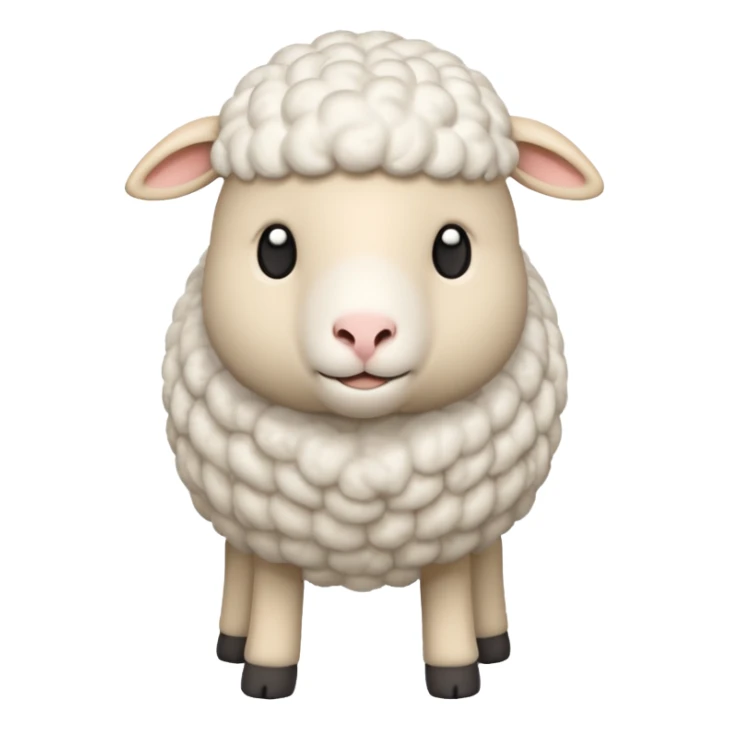 Sheep standing 3D emoji png sticker