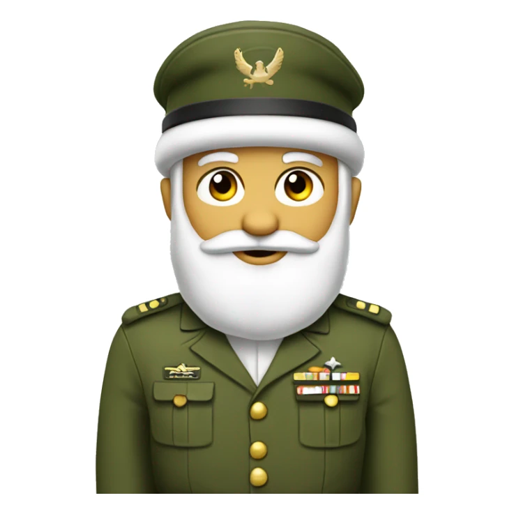 SANTA  CLAUS in a army uniform sticker