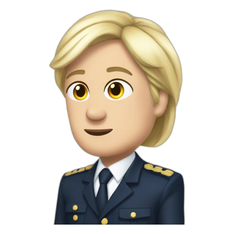 Macron aves Marine le pen sticker