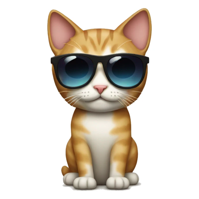 Cat with sunglasses sticker