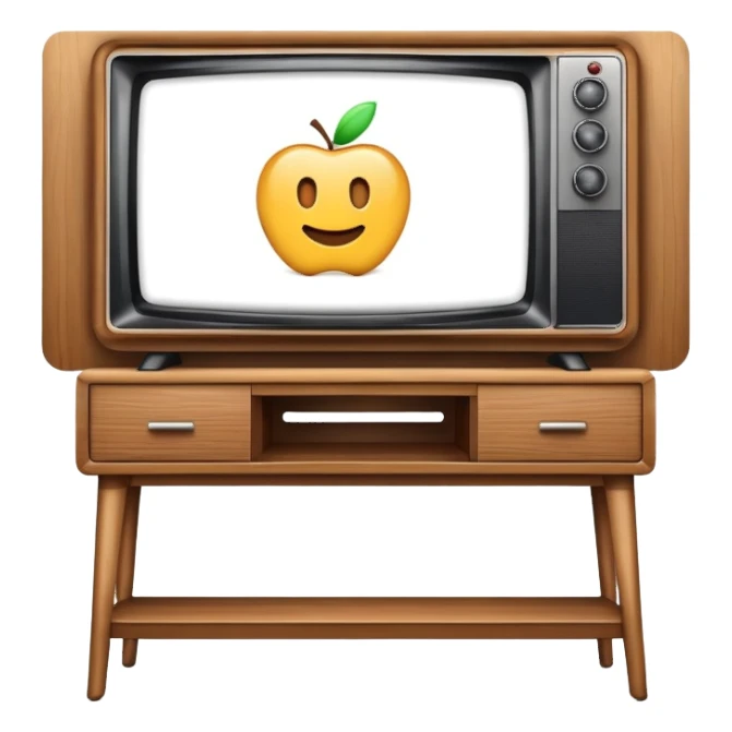 TV on a stand, entertainment center sticker