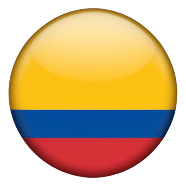 Bandera de colombia circular sticker