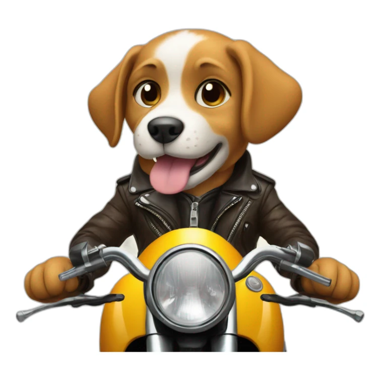 The cutest dog riding a motorcycle sticker