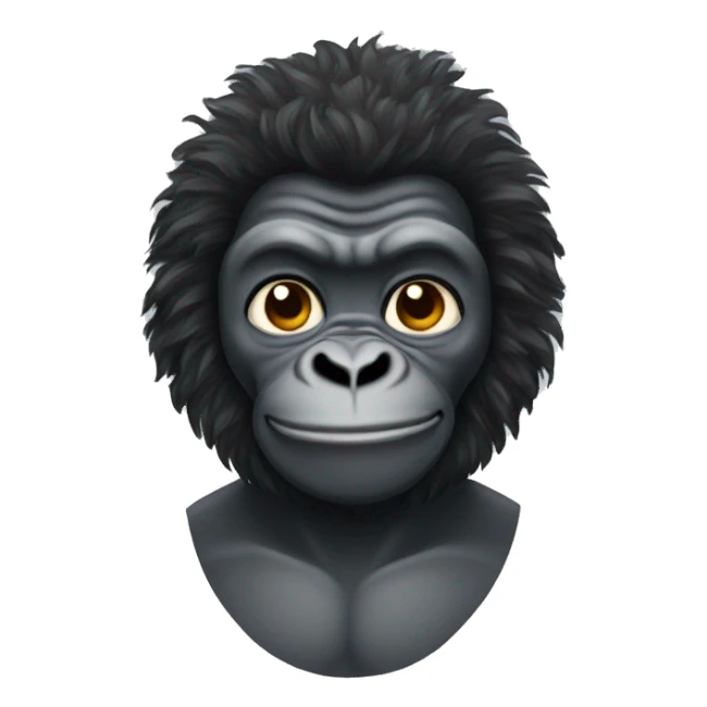 gorilla with curly hair sticker
