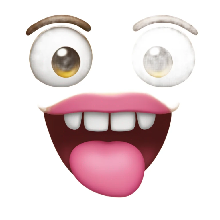 Heart eyes with drooling mouth  sticker