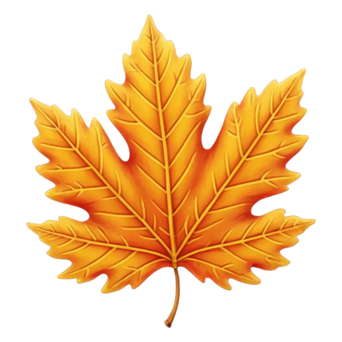 emoji of fall leaf sticker