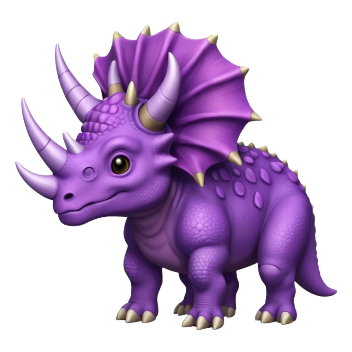 Purple Triceratops emoji sticker