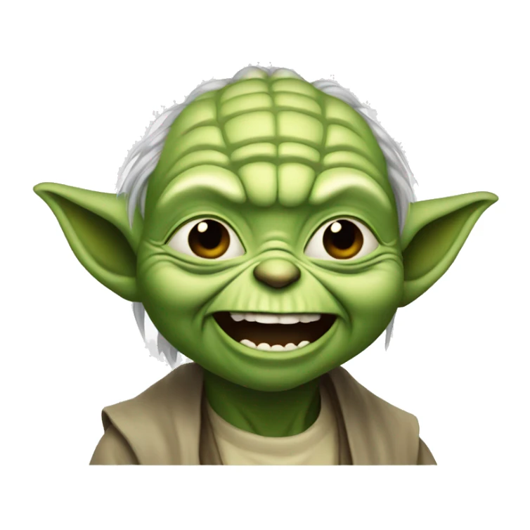 Yoda laughing at loud sticker