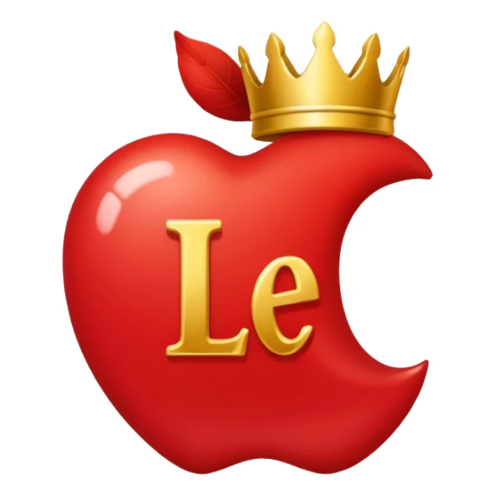 Coração com a Letra L no meio sticker