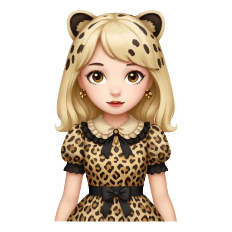 Leopard lolita dress sticker