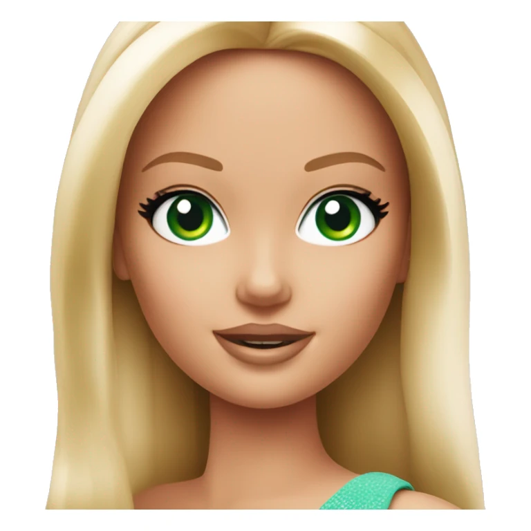 Barbie with green eyes sticker
