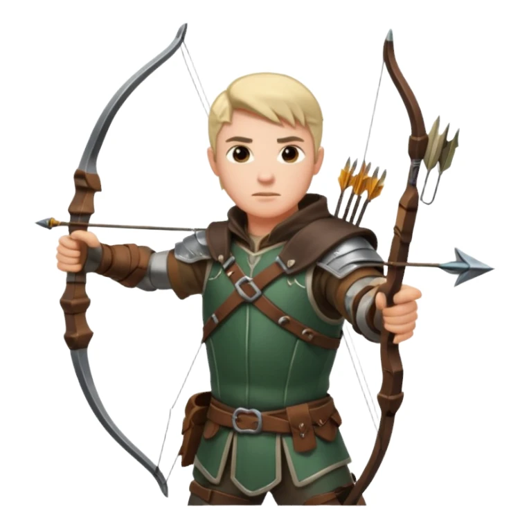male dnd ranger sticker