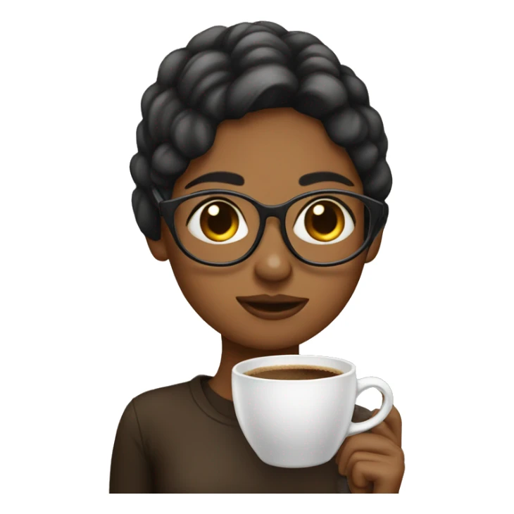 Girl with coffee and eyebags sticker