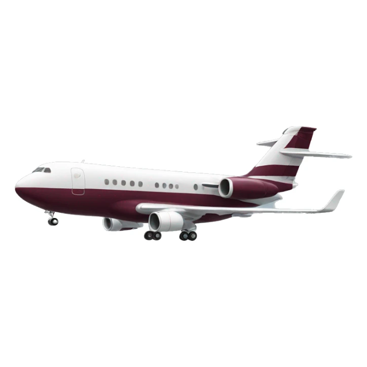 realistic plane burgundy sticker