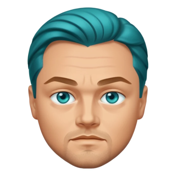 Leonardo DiCaprio with teal eyes sticker