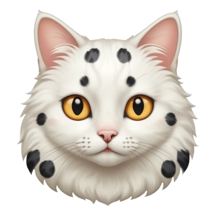 um gato branco com manchas pretas sticker