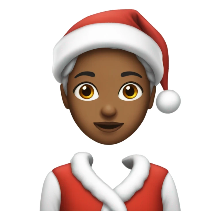 Girl as Santa clause sticker