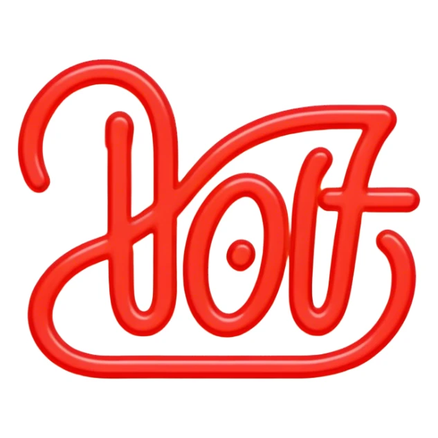 Neon signboard word "hot" sticker