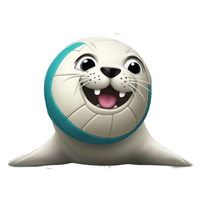 Seal with Volleyball sticker