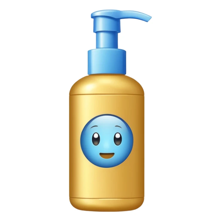 shampoo bottle in golden colour sticker