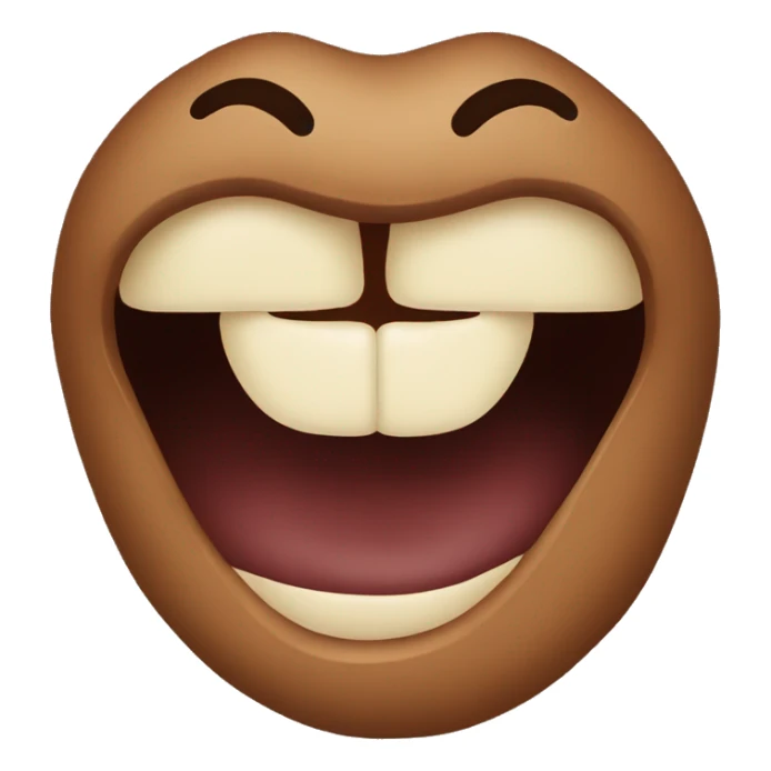 A mouth stuffed with chocolate sticker