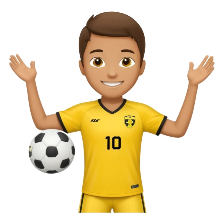 Soccer Player in yellow dress sticker
