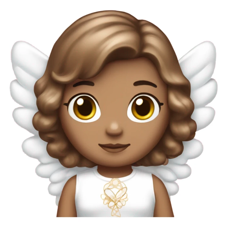 Hello kitty angel taned brown hair  sticker