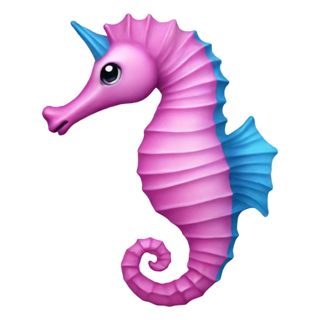 pink and blue seahorse sticker