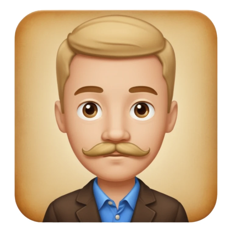 mustache Young boy,Big mustache.
negative: Dont use same face style. sticker