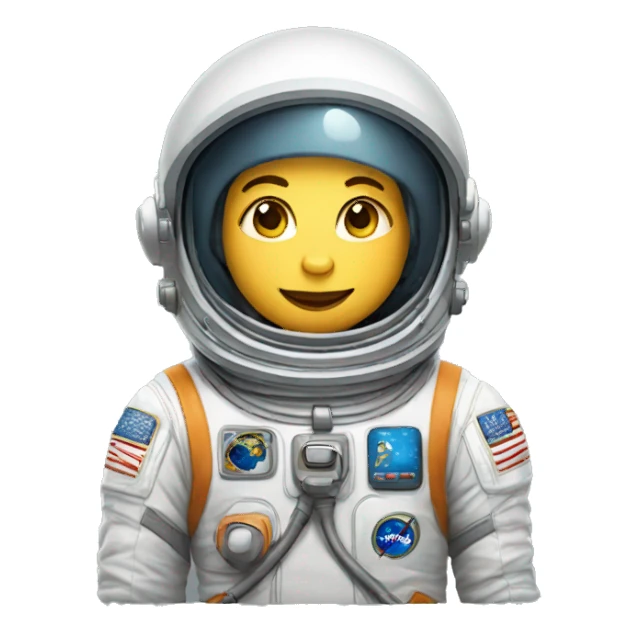 Un astronauta con cara de gato sticker